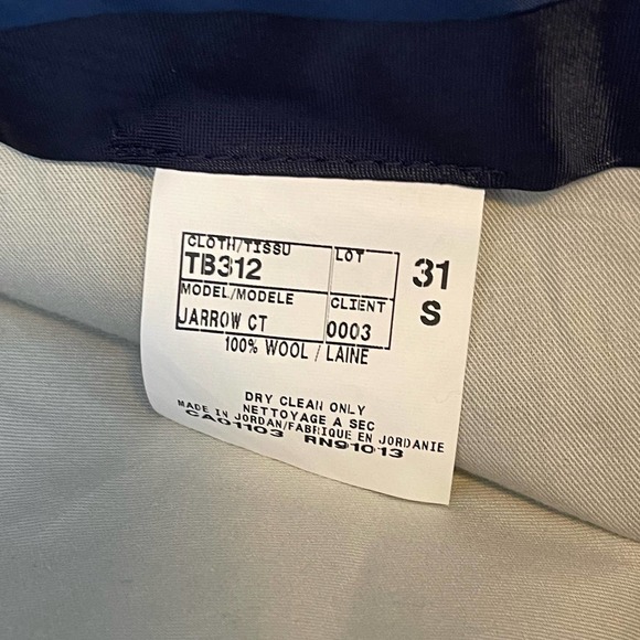 Ted Baker London Blue Jarrow Regular-Fit Wool Dress Pants Size 31 - Picture 6 of 7